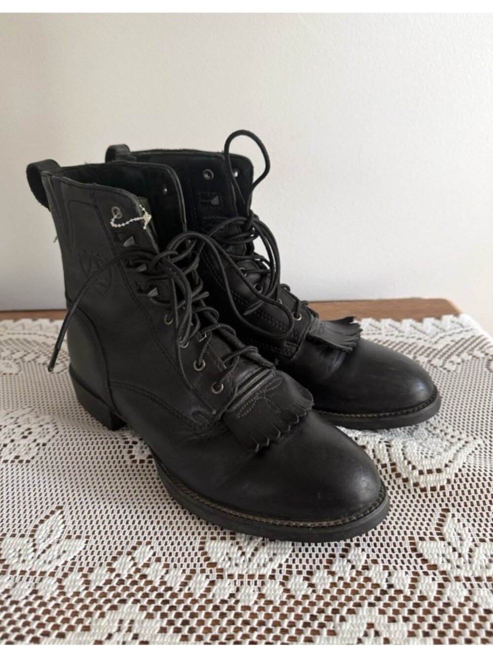 Ariat Heritage Lacer Kiltie Ankle Boots Leather Duratread Equestrian Western 7